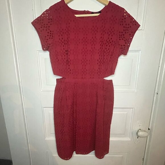 Madewell Eyelet Happening Cutout Dress Size 6 - Picture 4 of 10